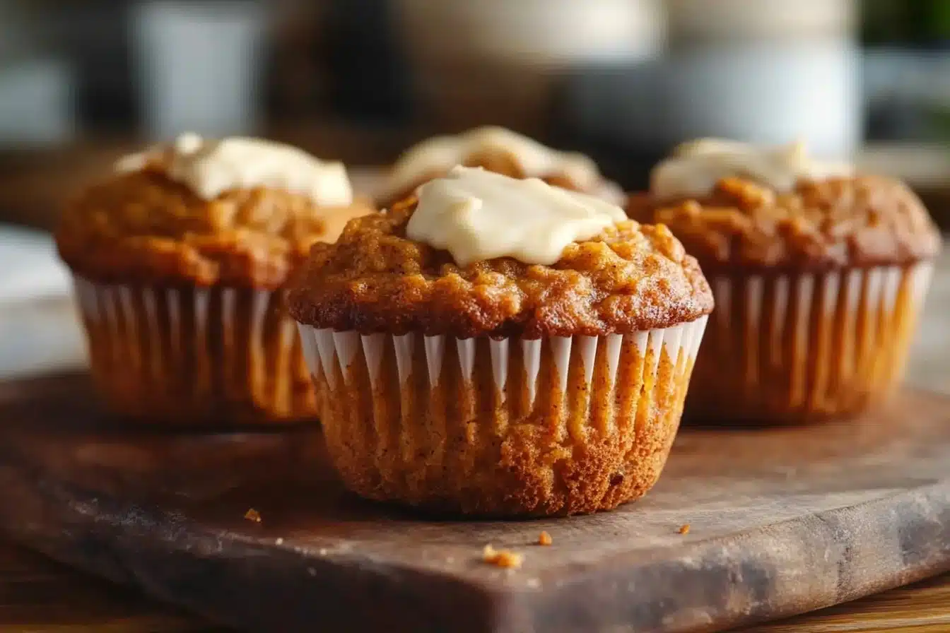 Healthy Carrot Cake Muffins