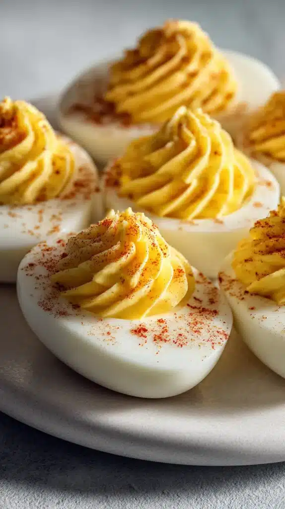 instant-pot-hard-boiled-eggs-deviled-eggs-platter-close-up instant pot hard boiled eggs deviled eggs platter close-up zoomed in