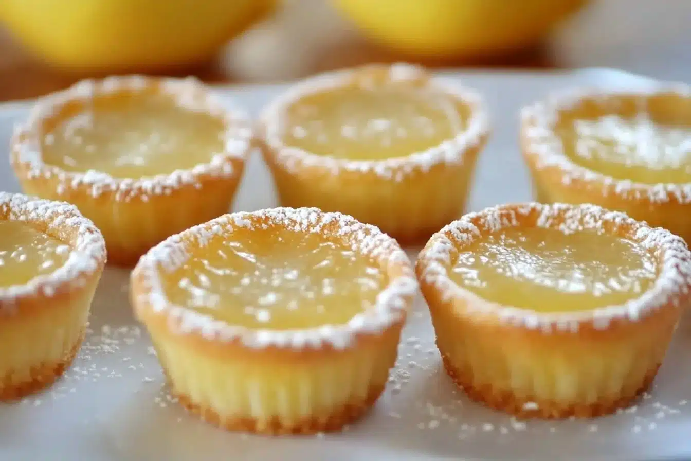 Lemon bar cookie cups, a sweet and tangy dessert treat.