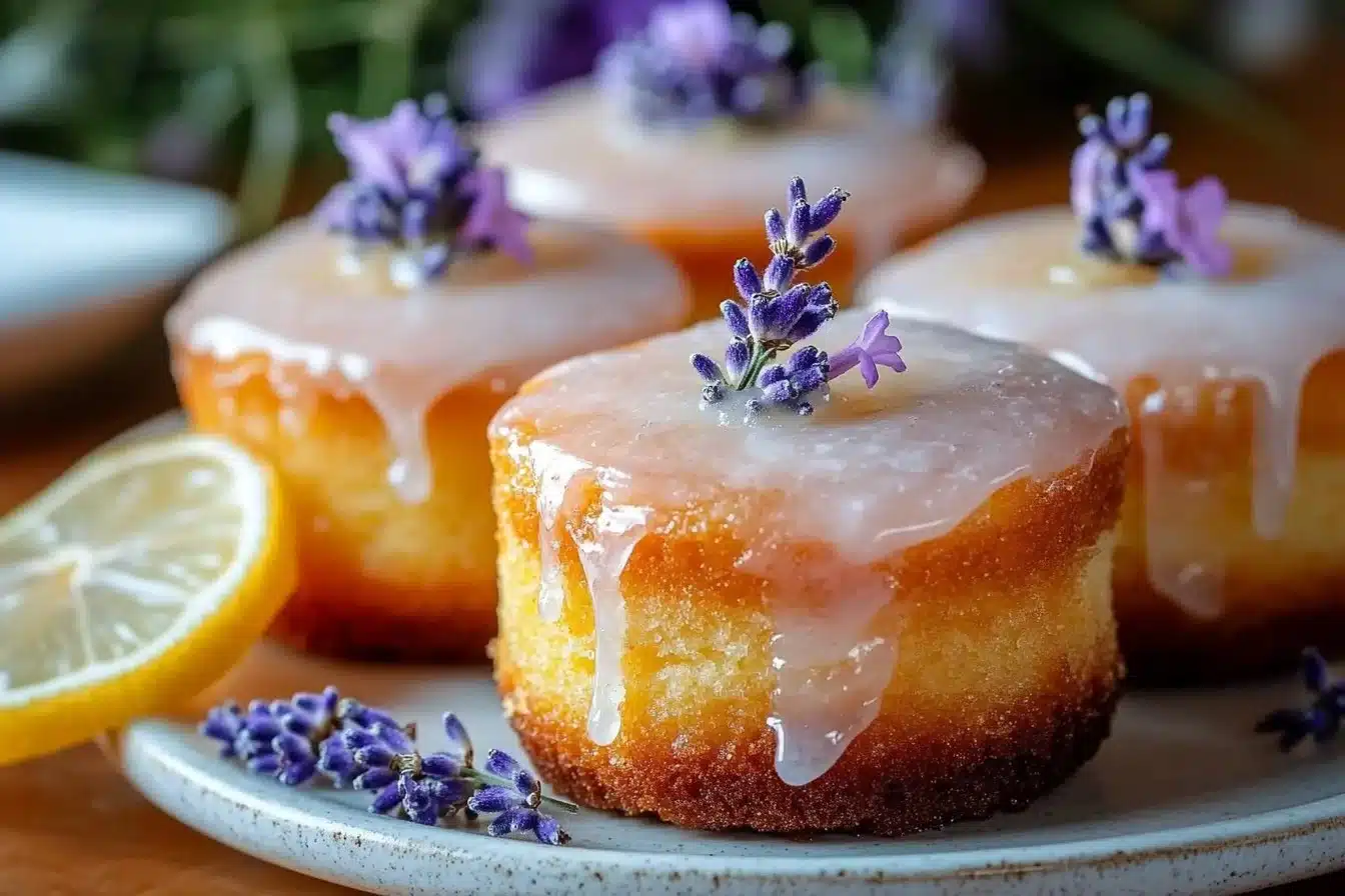 Mini Lemon Cakes With Lavender Glaze 33 Mini Lemon Cakes With Lavender Glaze