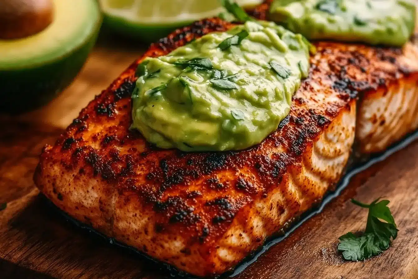 Quick Baked Cajun Salmon with Avocado Lime Sauce 18 Quick Baked Cajun Salmon with Avocado Lime Sauce