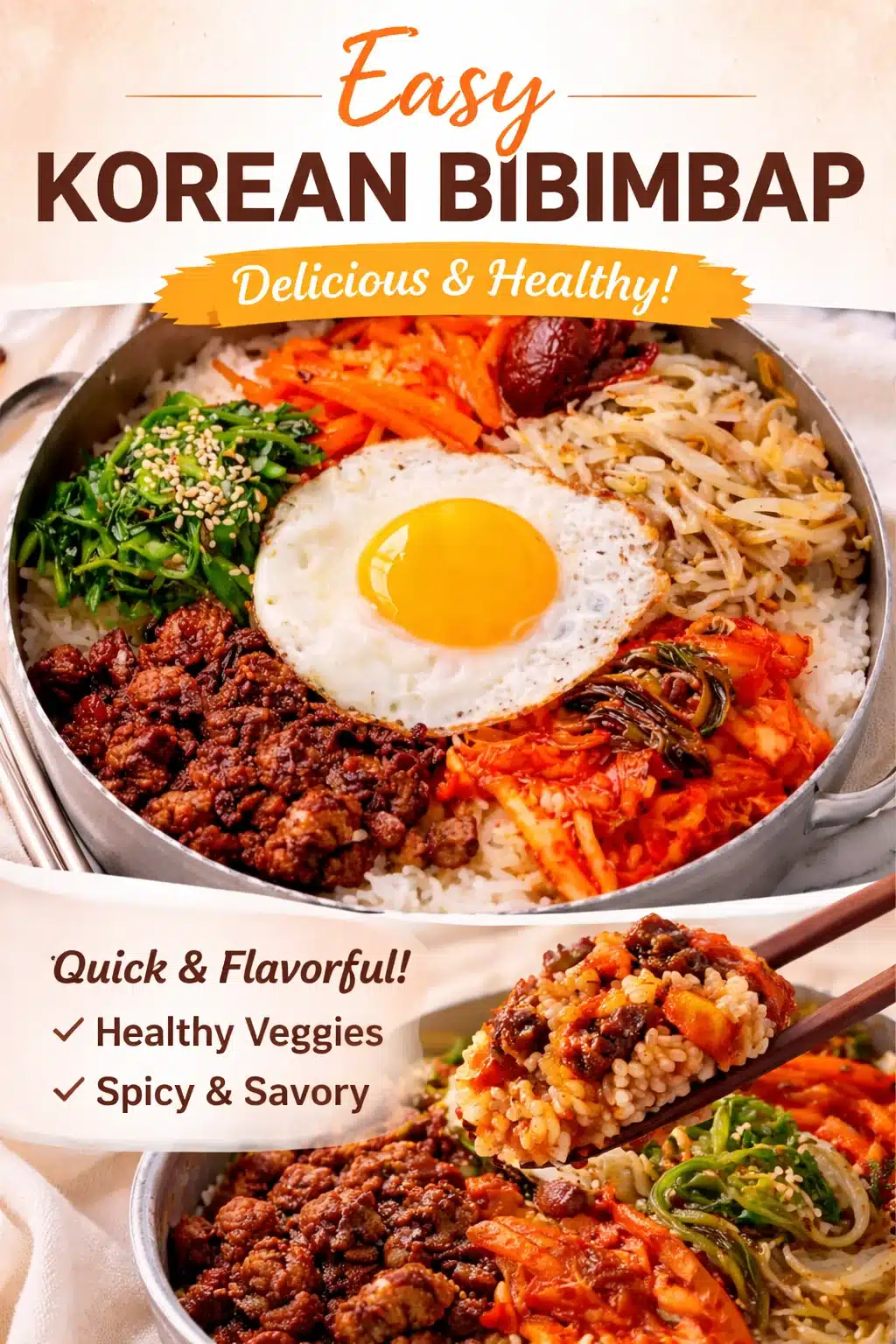 easy beef korean bibimbap recipe