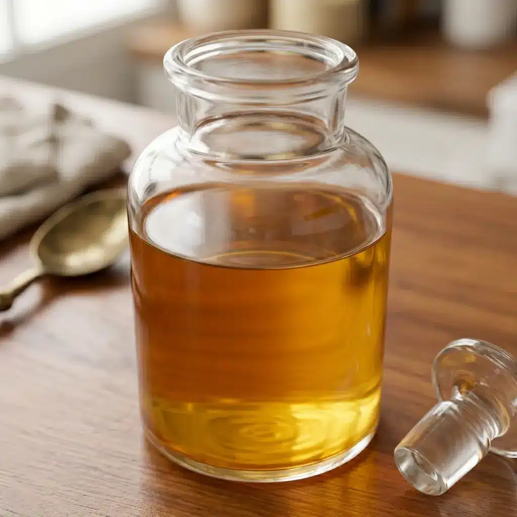 ozempic-nausea-recipe-detail Perfectly clear golden liquid of a soothing Ozempic nausea recipe.