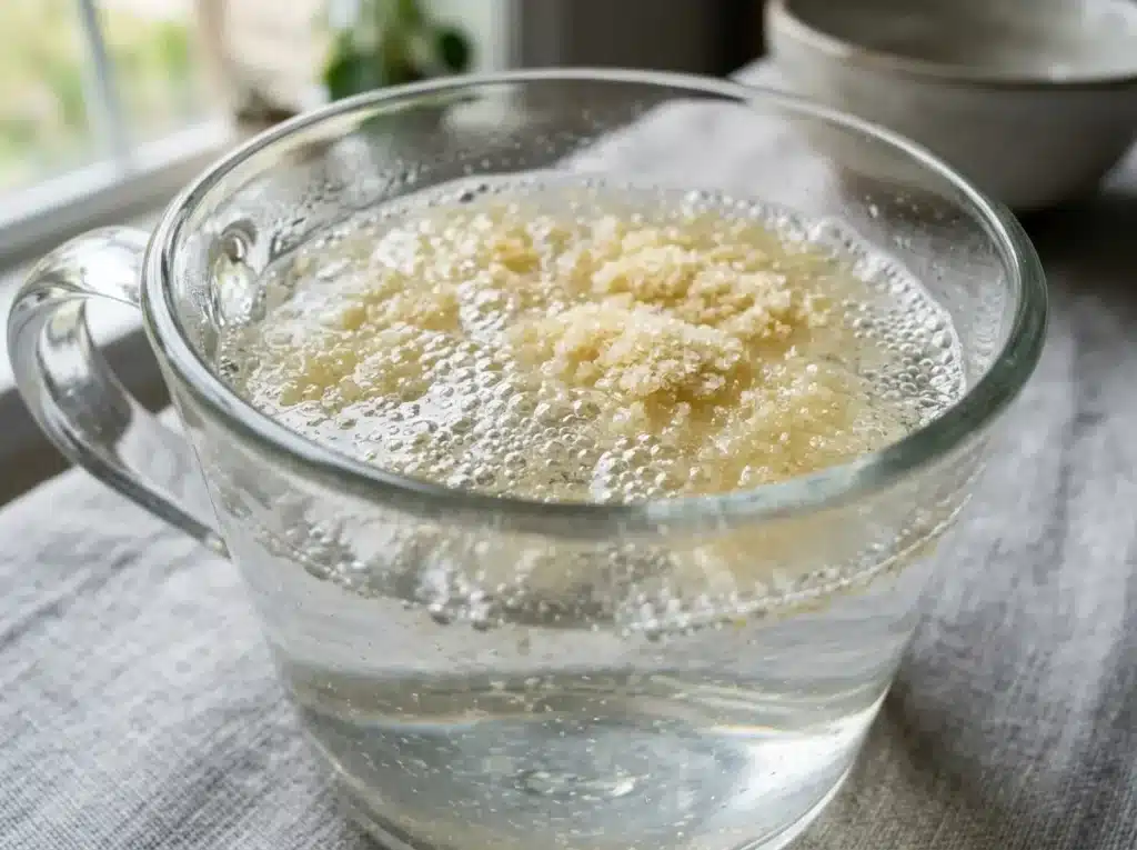 Horse Gelatin Protocol Menu: My Simple 7-Day Plan 2 horse gelatin protocol menu showing gelatin blooming in cool water