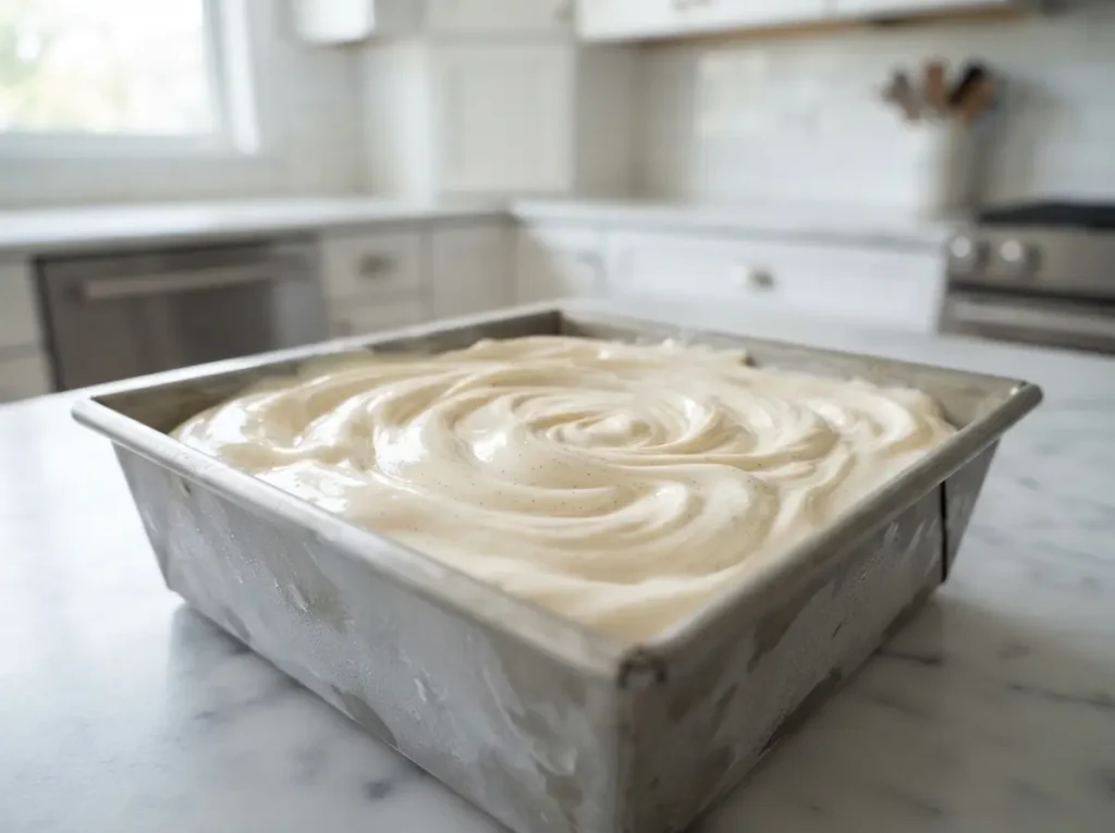 Homemade Ice Cream: Easy, Creamy, and Better Than Store-Bought 1 homemade ice cream no churn mixture in a loaf pan with creamy vanilla texture
